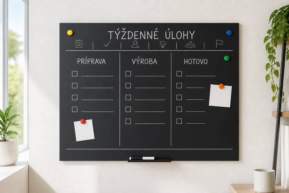 Magnetické kriedové PVC tabule